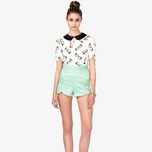 💚Forever 21 Mint Green Textured Shorts💚